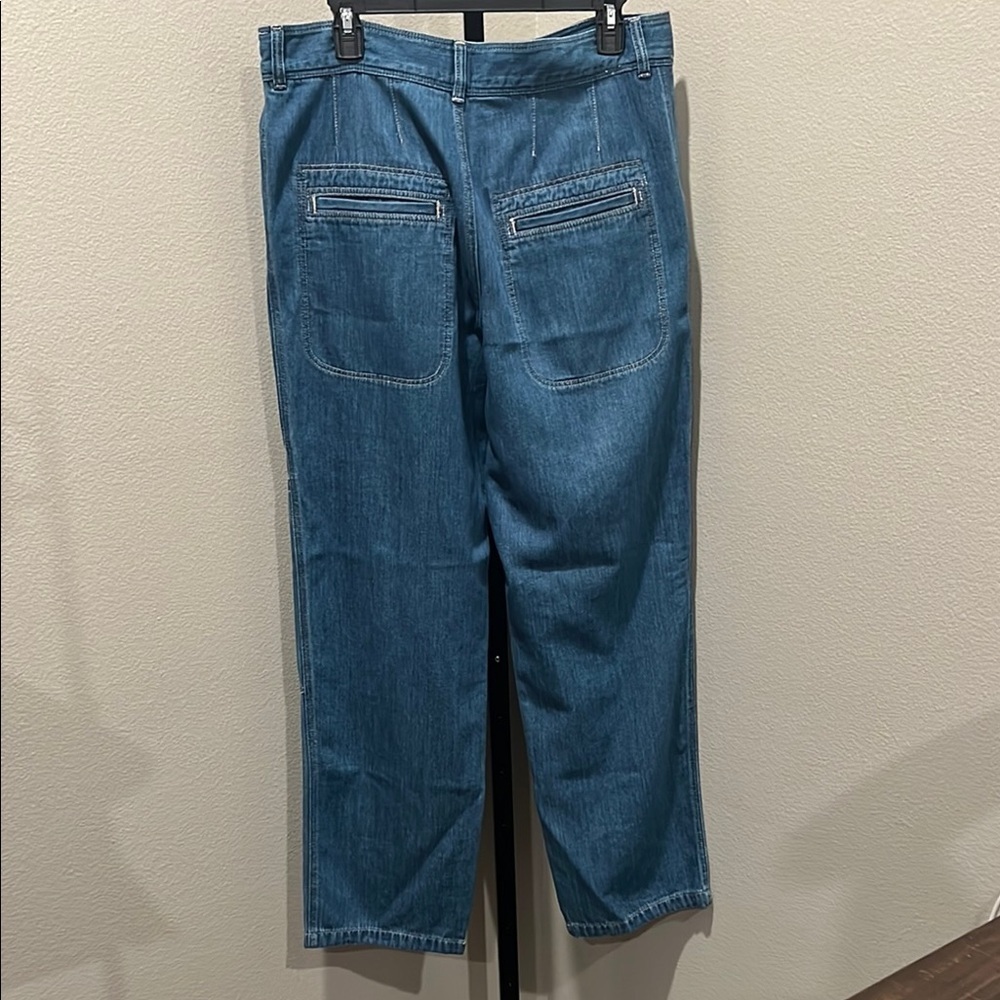 Isabel Marant Blue Flare Wide Leg Jeans - Picture 2 of 3